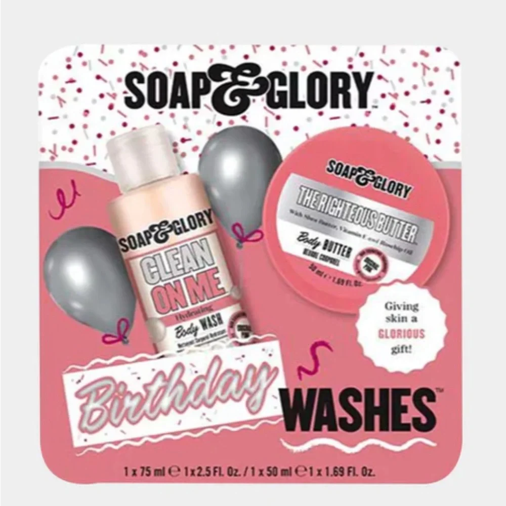5/$25!! Soap & Glory Clean On Me and Righteous Butter Set